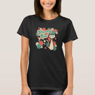 Groovy Cool Funky Cat Psychedelic Retro Vintage 60 T-Shirt
