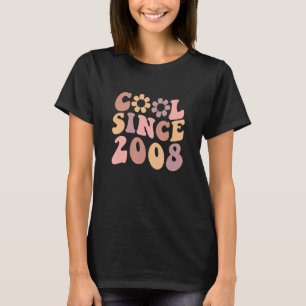Groovy Cool Since 2008 14 Years Old 14th Birthday T-Shirt