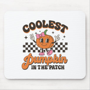 Groovy Coolest Pumpkin In The Patch Halloween For Mouse Pad
