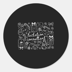 Groovy Coquette Lactation Consultant Breastfeeding Classic Round Sticker