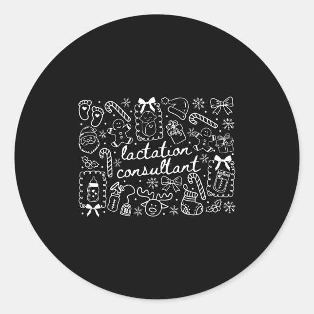 Groovy Coquette Lactation Consultant Breastfeeding Classic Round Sticker (Front)