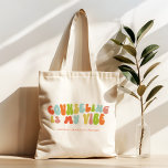 Groovy Counseling is My Vibe, Guidance Counsellor Tote Bag<br><div class="desc">Gift this 'Counseling Is My Vibe' tote to the counsellor in your life. It is a great present for anyone who counsels,  including attorneys,  guidance counsellors,  therapists,  social workers,  career counsellors and psychologists.</div>