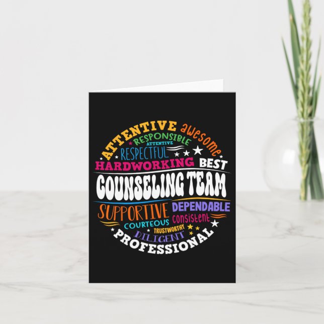 Groovy Counseling Team Appreciation Back To School Card (Front)