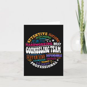 Groovy Counseling Team Appreciation Back To School Card