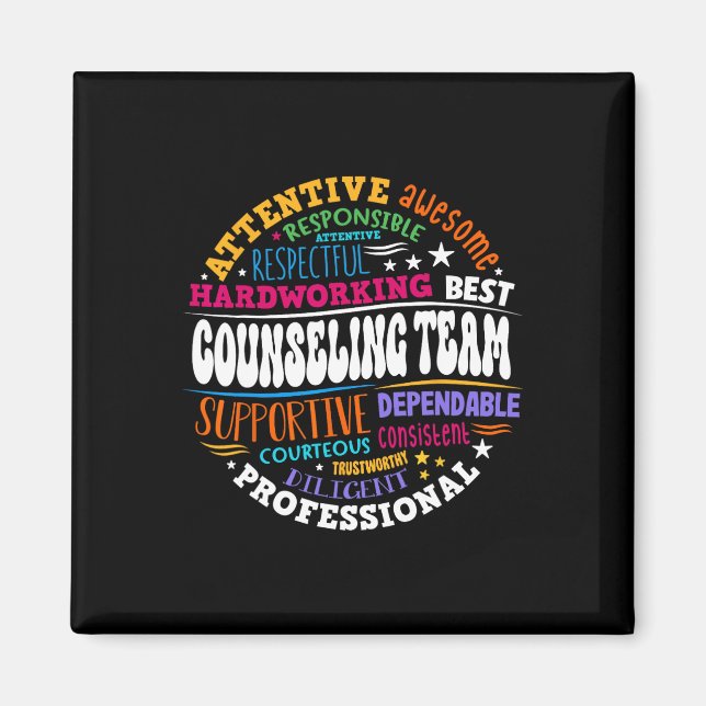 Groovy Counseling Team Appreciation Back To School Magnet (Front)