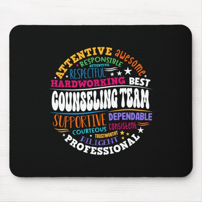 Groovy Counseling Team Appreciation Ck To School  Mouse Pad (Front)
