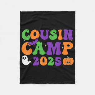 Groovy Cousin Camp T Shirts 2025, Halloween Cousin Fleece Blanket