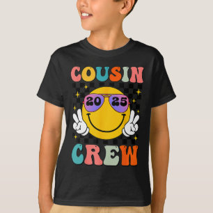Groovy Cousin Crew 2025 Summer Vacation Beach Fami T-Shirt