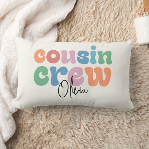Groovy Cousin Crew Personalized Lumbar Cushion
