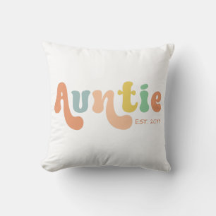 Groovy Custom Auntie Established Gifts for Aunt Cushion