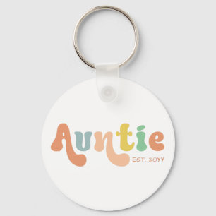 Groovy Custom Auntie Established   Gifts for Aunt Key Ring