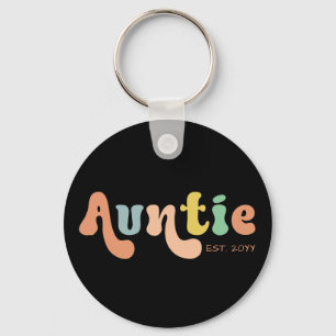 Groovy Custom Auntie Established   Gifts for Aunt Key Ring