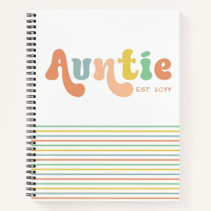 Groovy Custom Auntie Established   Gifts for Aunt Notebook