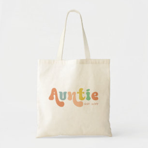Groovy Custom Auntie Established Gifts for Aunt Tote Bag