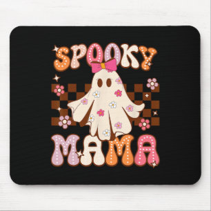Groovy Cute Ghost Spooky Mama Halloween Costume Wo Mouse Pad