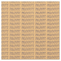 Groovy Daddy Hippy Text on Brown