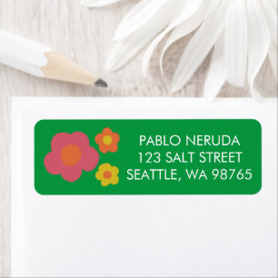 Groovy Daisies Cute CUSTOM Return Address Mailing