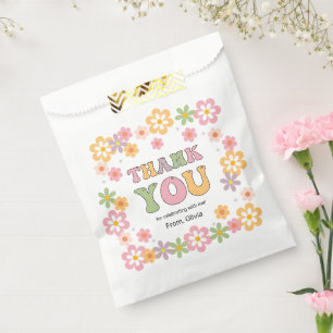 Groovy Daisies Hippie Birthday Thank You Favour Bags