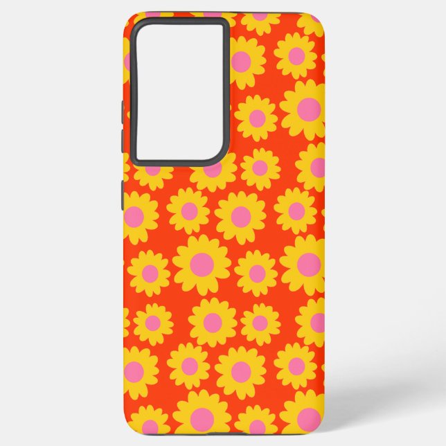 Groovy Daisies Samsung Galaxy S21 Ultra Case (Back)