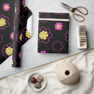 Groovy daisies. wrapping paper