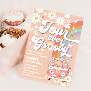 Groovy Daisy Birthday Invitation