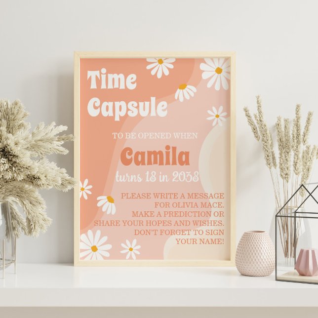 Groovy Daisy Birthday Time Capsule Poster (Creator Uploaded)