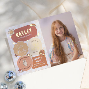Groovy Daisy Boho Let's Party Photo Girl Birthday