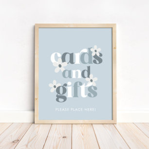 Groovy Daisy Modern Boho Birthday Cards & Gifts Poster