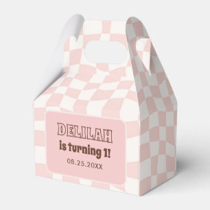 Groovy Daisy Retro 1st Birthday Party Favour Box