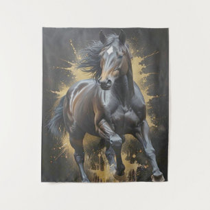 groovy dark horse tapestry