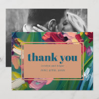Groovy Deco Painting Wedding Thank You