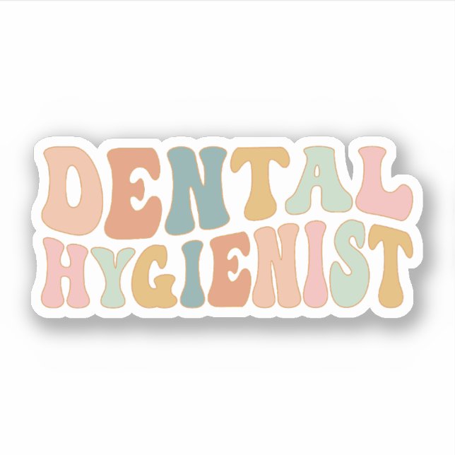 Groovy Dental Hygienist Dental Hygiene Oral Health (Front)