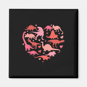 Groovy Dinosaur Love Heart T Rex Valentine Day Boy Magnet