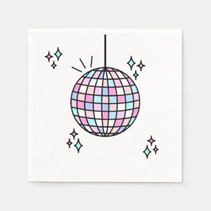 Groovy Disco Ball Birthday Napkin