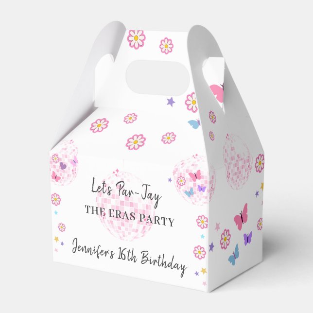 Groovy Disco Eras Birthday Party Favour Box (Front Side)