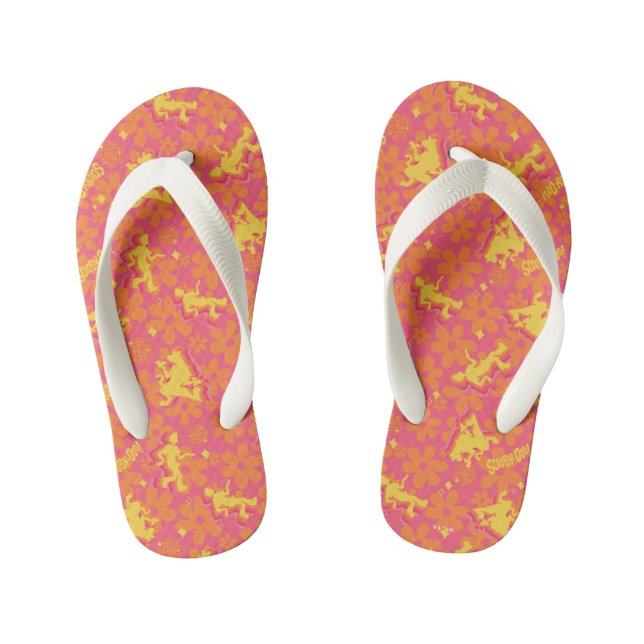 Groovy Disco Scooby-Doo Pattern Kid's Jandals (Footbed)