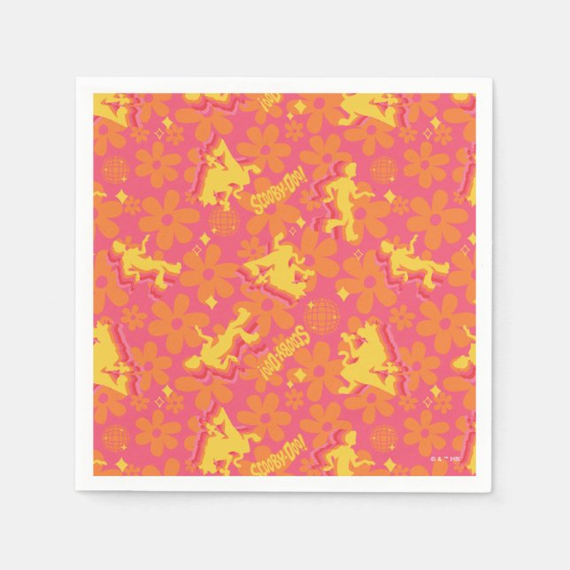 Groovy Disco Scooby-Doo Pattern Napkin (Front)