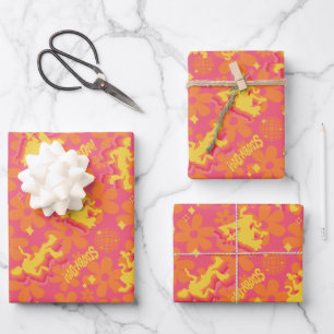 Groovy Disco Scooby-Doo Pattern Wrapping Paper Sheet
