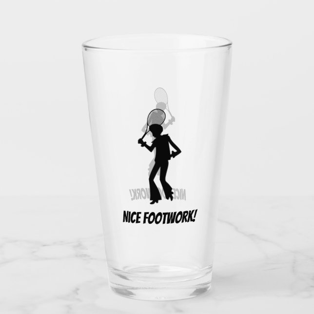 Groovy Disco Tennis Glass Tumbler (Front)