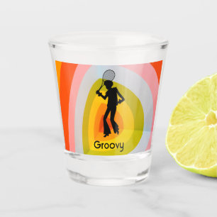 Groovy Disco Tennis Shot Glass