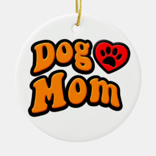 Groovy Dog Mum Drawing Ceramic Tree Decoration