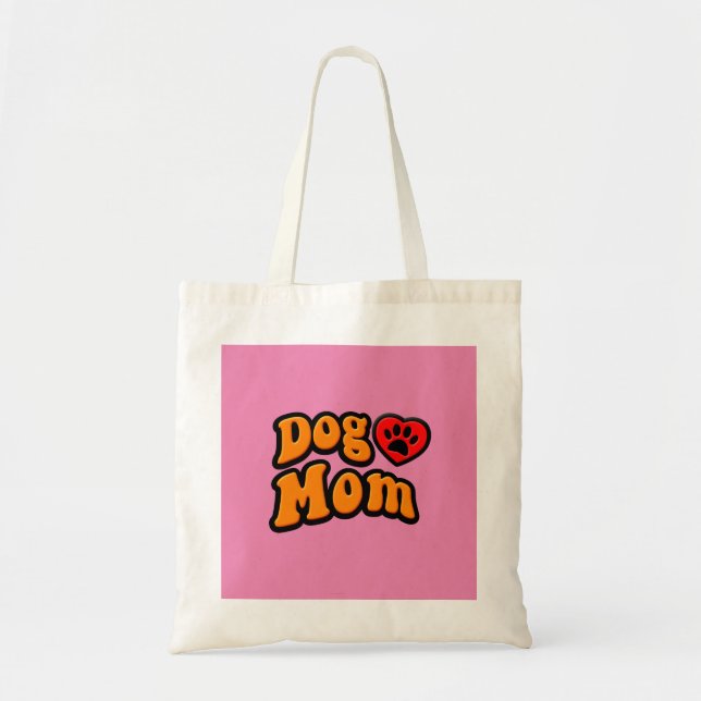 Groovy Dog Mum Drawing Tote Bag (Front)