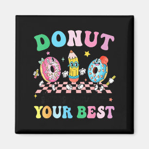 Groovy donut stress do your test day teachers kids magnet