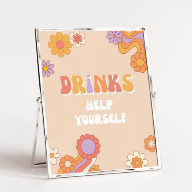Groovy Drinks Party Sign | Groovy Sign (Creator Uploaded)