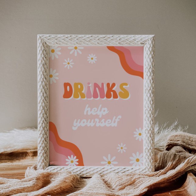 Groovy Drinks Party Sign | Groovy Sign (Creator Uploaded)