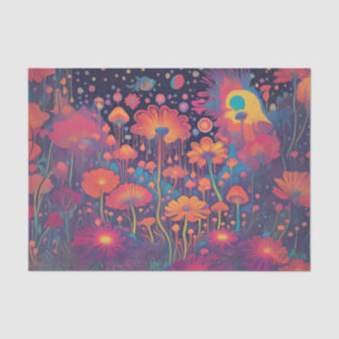 Groovy Dripping Flowers Decoupage Tissue Paper