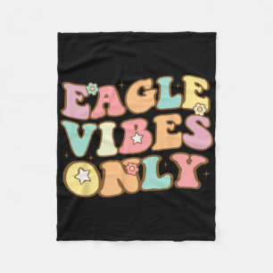 Groovy Eagle School Sports Fan Team Spirit Footbal Fleece Blanket