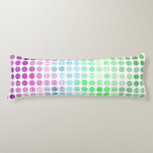 Groovy Eclectic Boho Abstract Toric Pride Flag Body Cushion