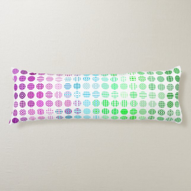 Groovy Eclectic Boho Abstract Toric Pride Flag Body Cushion (Front)