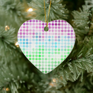 Groovy Eclectic Boho Abstract Toric Pride Flag Ceramic Tree Decoration